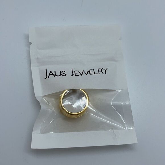 NWT Jaus Jewelry Vintage Thick Gold Band Ring - Picture 6 of 6